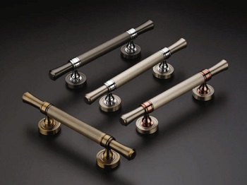 Pull & Glass Handle - S R Brass